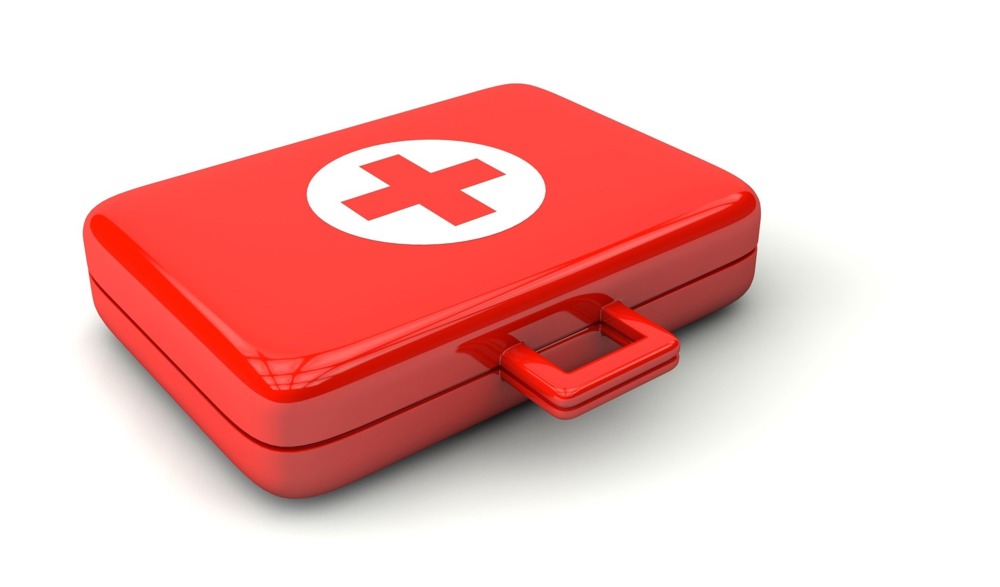 Rote Verbandstasche Erste Hilfe Notfall